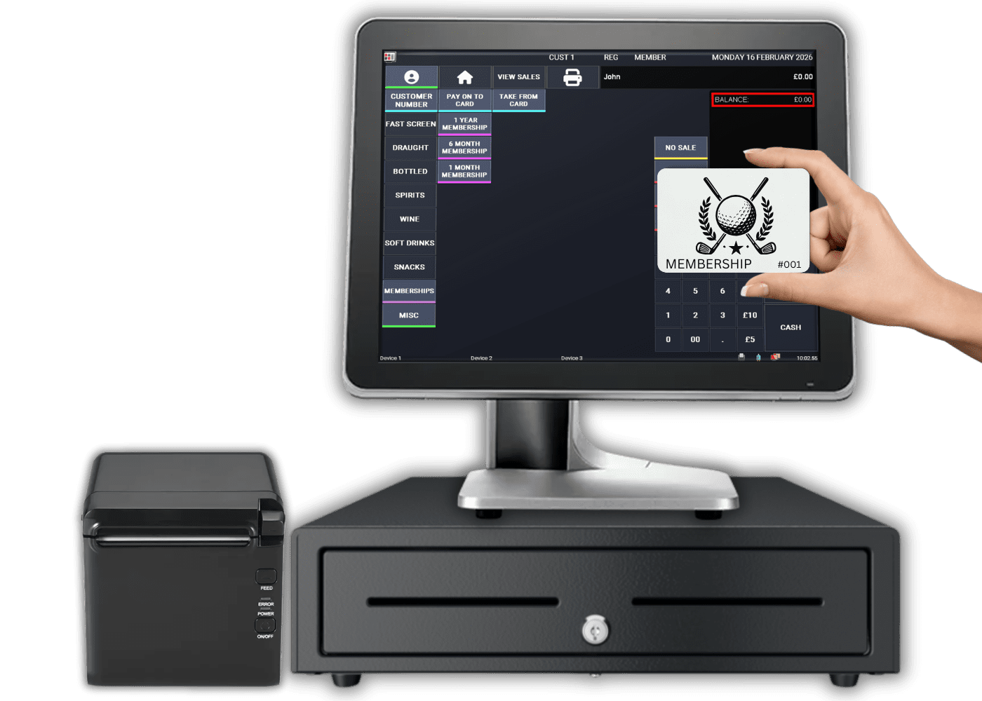 epos system for a golf club