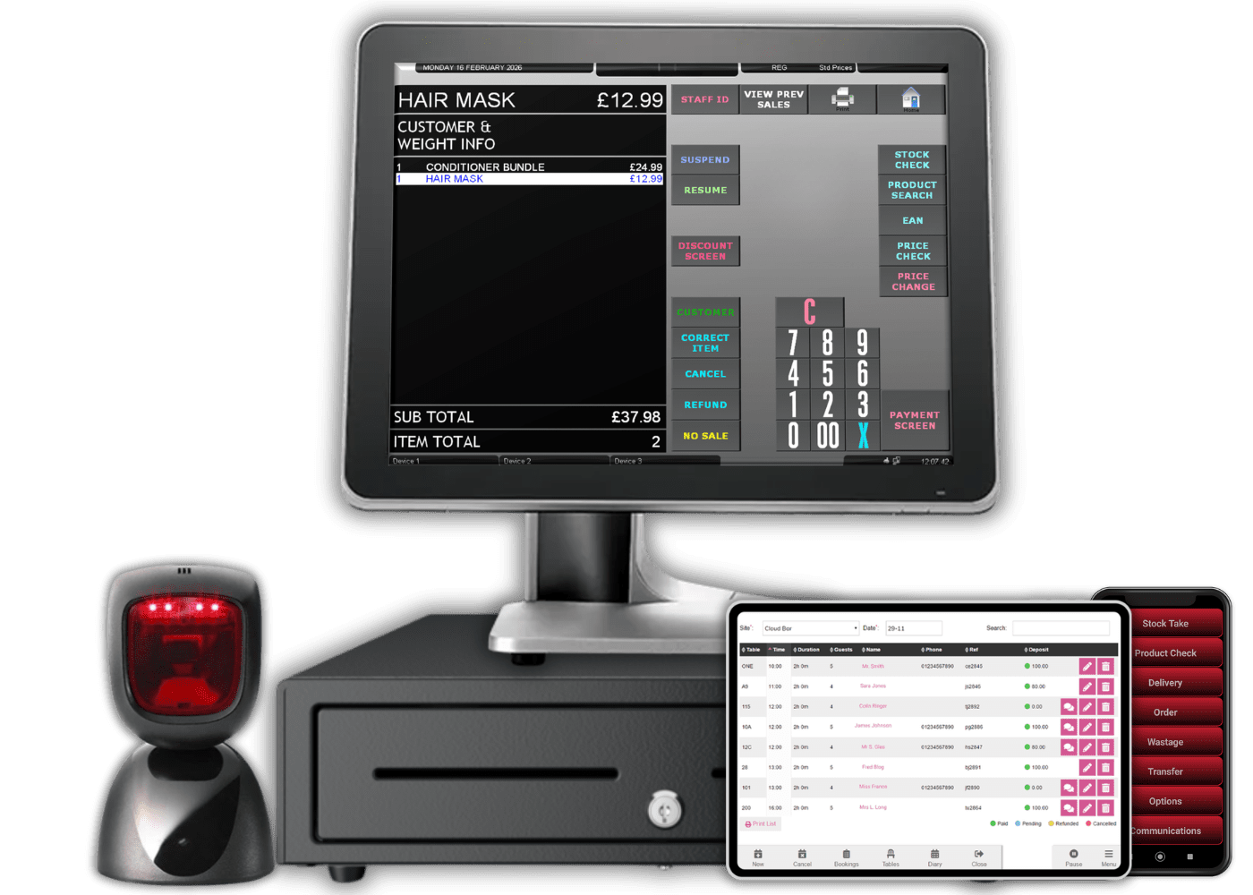 epos system for a hair salon