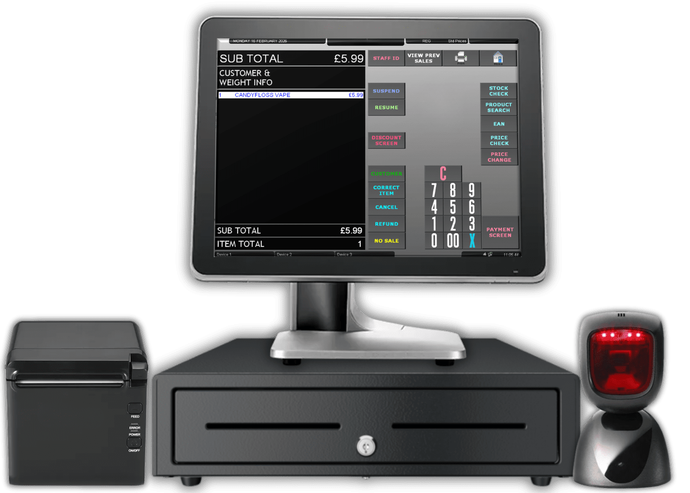 epos system for a vape store